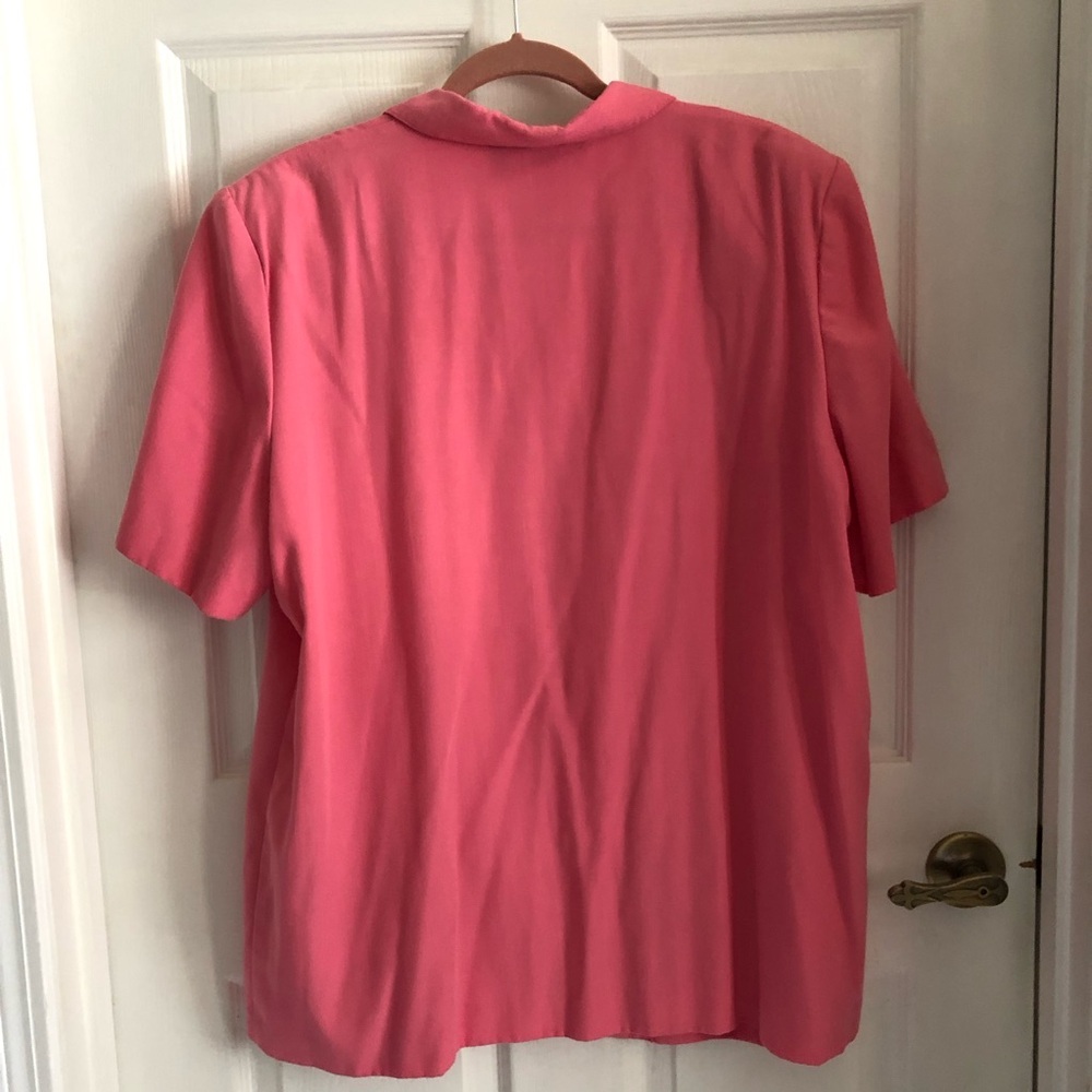 Sag Harbor blazer short sleeve coral notch lapel single button lightweight - Picture 5 of 8